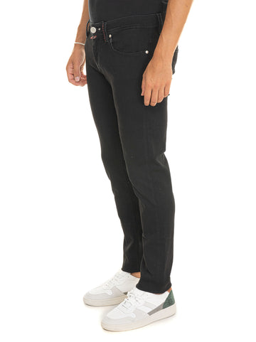 5 Pocket Jeans LEONARDOZIPSS Black Denim Tramarossa Men