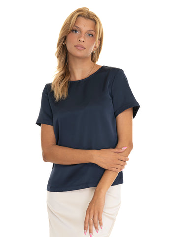 T-shirt manica corta Gilbert Blu Weekend Max Mara Donna