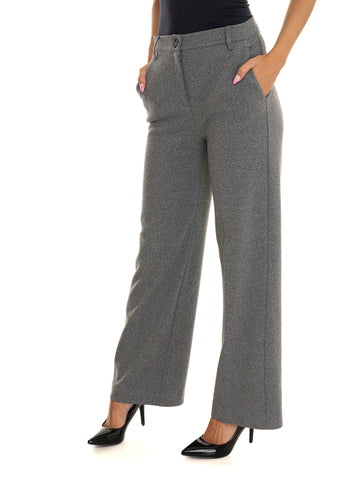 Pantalone palazzo Panetto Grigio Weekend Max Mara Donna