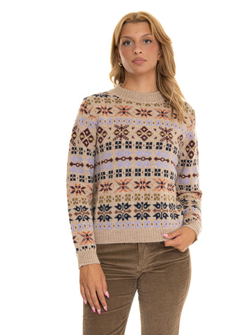 Maglia girocollo Paride Beige Weekend Max Mara Donna