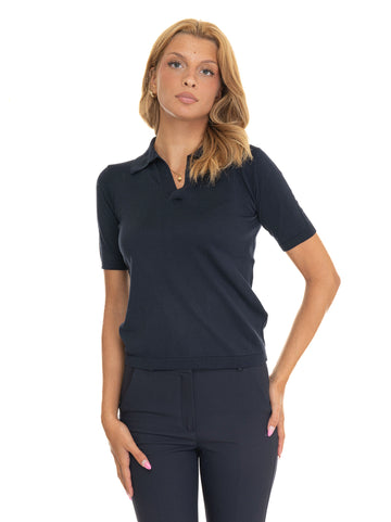 Roncolo Blue Weekend Max Mara Women's Half Sleeve Polo