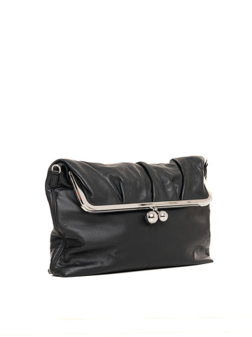 Borsa in pelle morbida Slalom Nero Weekend Max Mara Donna