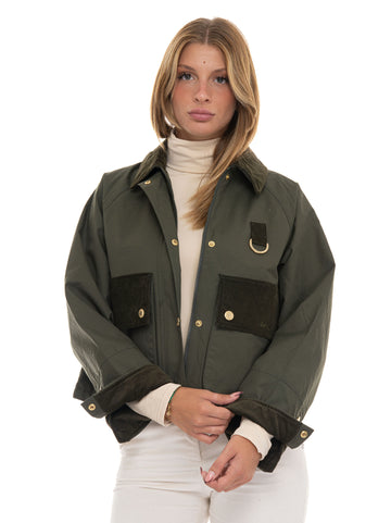 Giubbotto Corto Phoebejkt Verde Barbour Donna