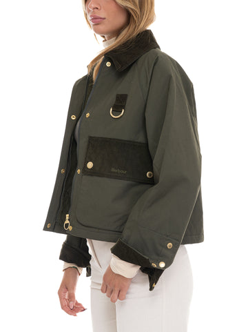 Giubbotto Corto Phoebejkt Verde Barbour Donna