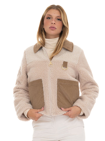 Giubbino corto Maiena fleece Beige Barbour Donna