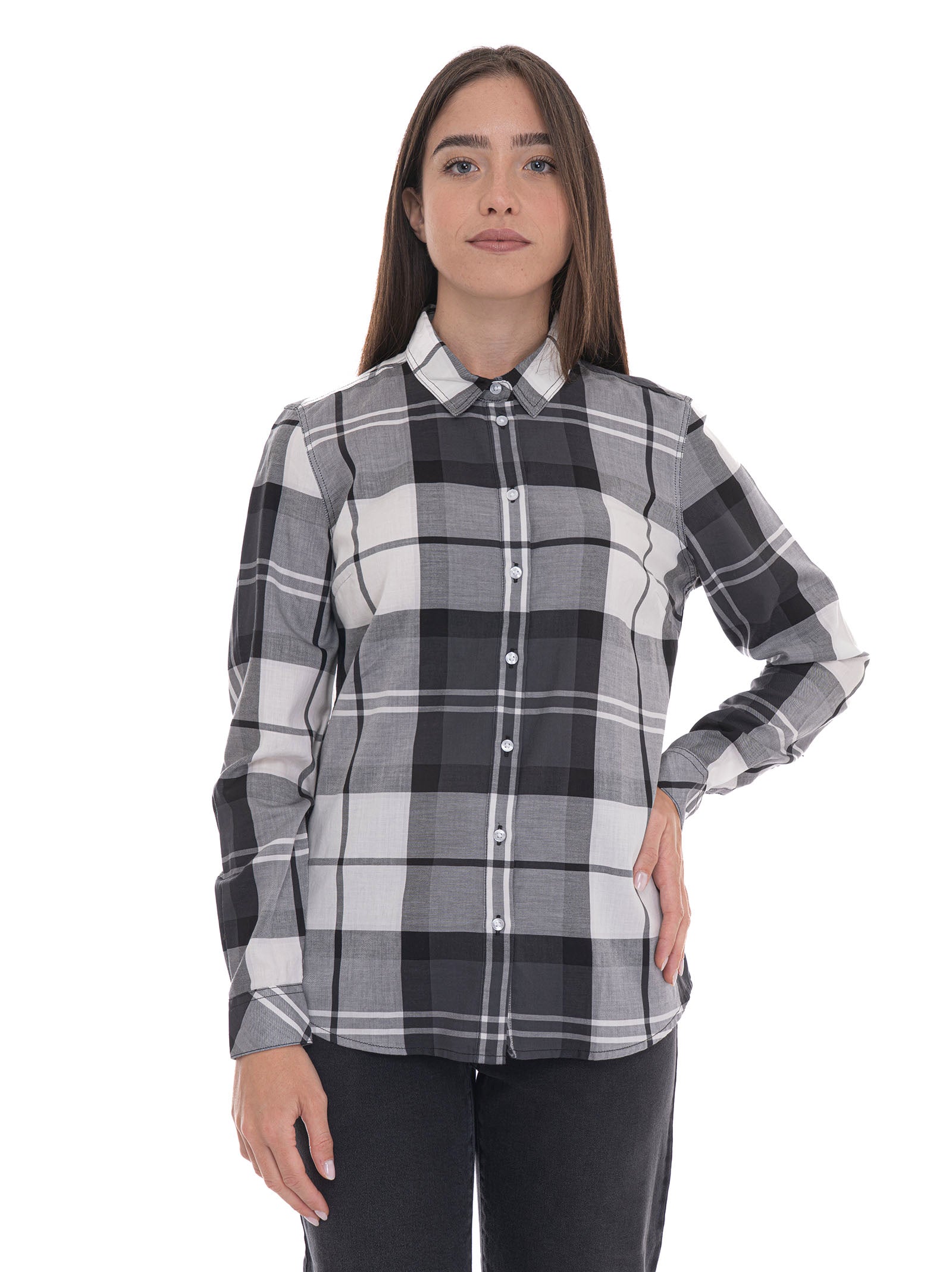 Barbour Women's Cot Tartan Black Shirt Black Scaglione Ischia