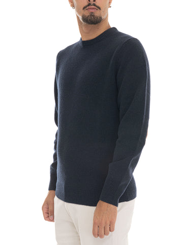 Pullover girocollo Blu Barbour Uomo