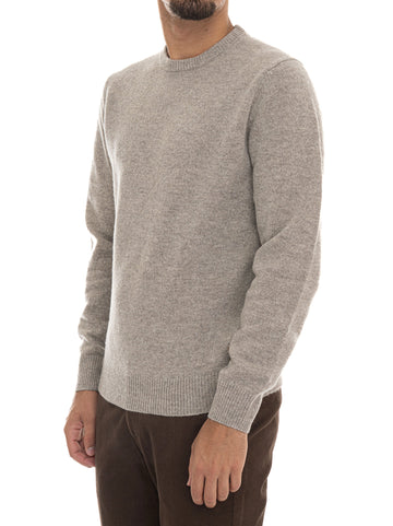 Barbour Men's Beige Crew Neck Sweater