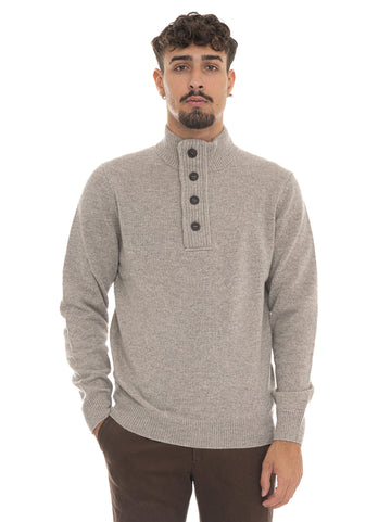 Barbour Men's Beige 4-Button Pullover