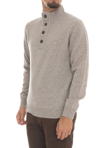 Barbour Men's Beige 4-Button Pullover