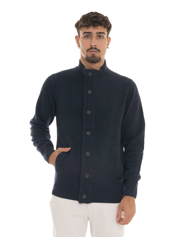 Cappotto in lana Blu Barbour Uomo