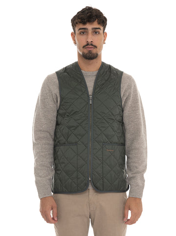 Gilet trapuntato Verde Barbour Uomo