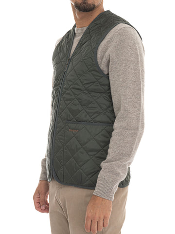 Gilet trapuntato Verde Barbour Uomo