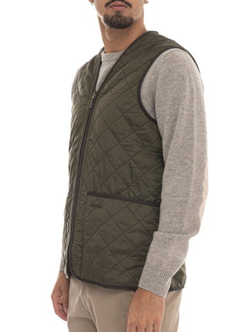 Gilet trapuntato Verde Barbour Uomo