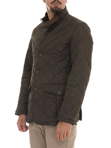 Giubbino trapuntato Quilted lutz Verde Barbour Uomo