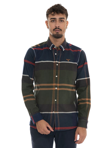 Camicia Verde Barbour Uomo