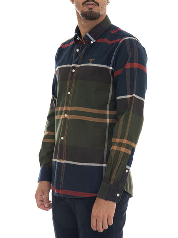 Camicia Verde Barbour Uomo