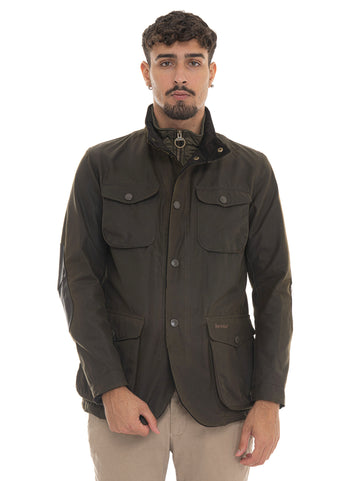 Field jacket Ogston wax jkt Verde Barbour Uomo