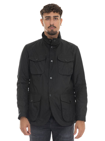 Field jacket Ogston wax jkt Nero Barbour Uomo