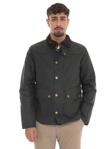 Giubbino corto Reelin jkt Verde Barbour Uomo