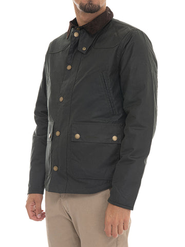 Giubbino corto Reelin jkt Verde Barbour Uomo