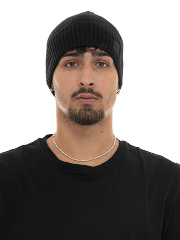 Cappello in maglia  AKAIO-R-HAT Nero BOSS Uomo