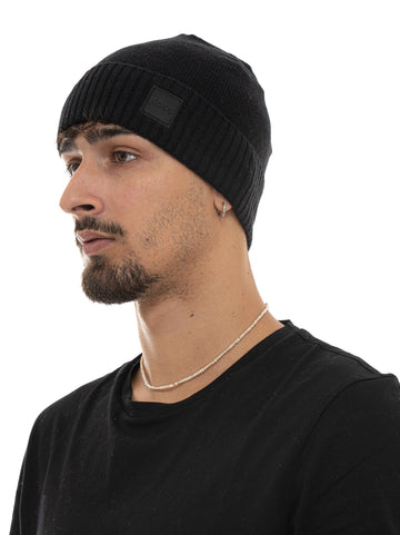 Cappello in maglia  AKAIO-R-HAT Nero BOSS Uomo