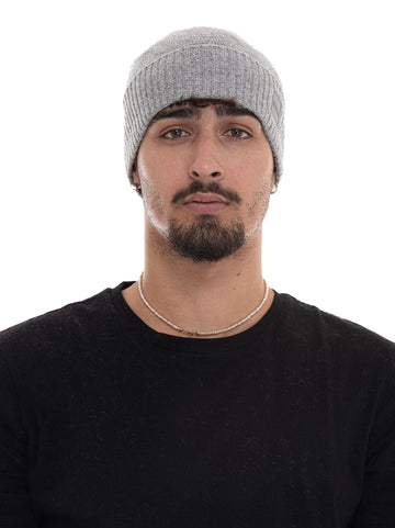 Cappello in maglia  AKAIO-R-HAT Grigio BOSS Uomo