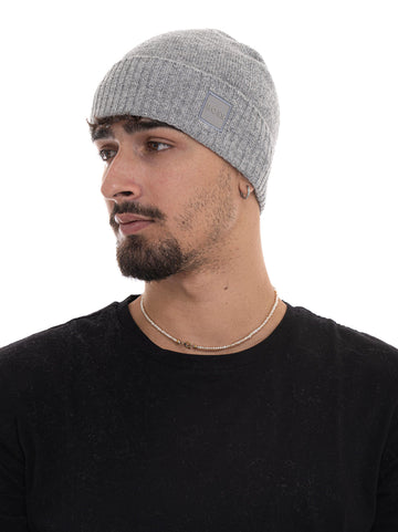 Cappello in maglia  AKAIO-R-HAT Grigio BOSS Uomo