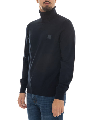 BOSS Men's AKIRO-S Turtleneck Sweater in Blue