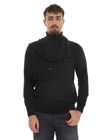 BOSS Men's ALBAS Black Scarf