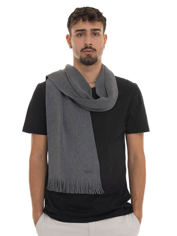BOSS Men's ALBAS Scarf Medium Grey