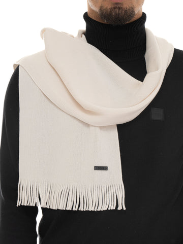 BOSS Men's ALBAS Cream Scarf