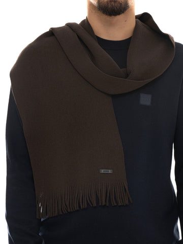 BOSS Men's ALBAS Brown Scarf
