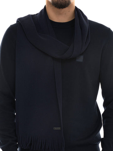 BOSS Men's ALBAS Blue Scarf