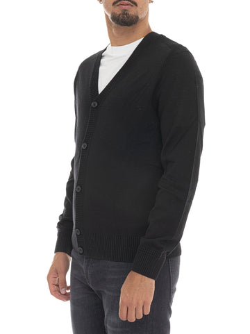 Cardigan bottoni AVAC-CD- Nero BOSS Uomo