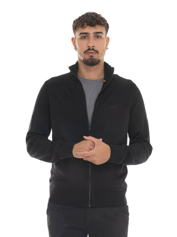 Cardigan zip Avac Fz Nero BOSS Uomo