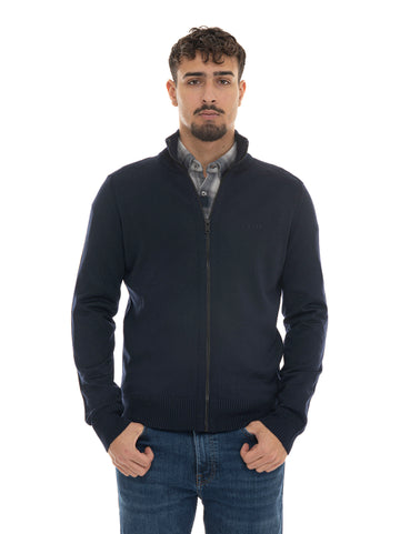 BOSS Men's Avac Fz Zip Cardigan Dark Blue