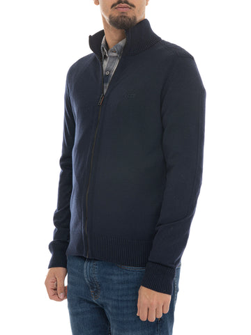 BOSS Men's Avac Fz Zip Cardigan Dark Blue