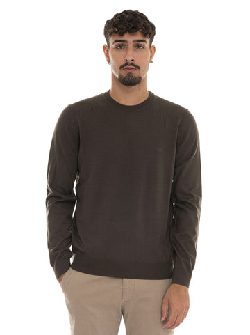 BOSS Men's BOTTO-L Green Crew Neck Sweater