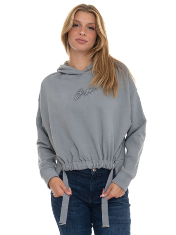 BOSS Women's C-eblousa2 Hoodie Grey