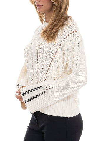 BOSS Women's Oversized C-Fit Sweater in White