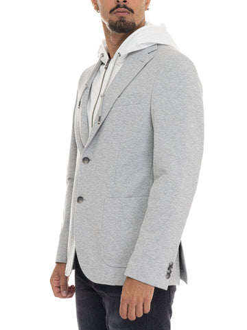 Giacca sfoderata decostruita C-HANRY-J-HOODIE Grigio BOSS Uomo