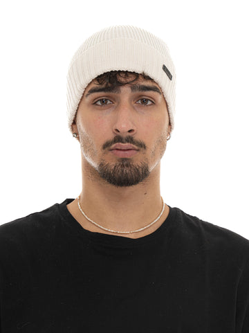 Cappello a coste FATI Panna BOSS Uomo