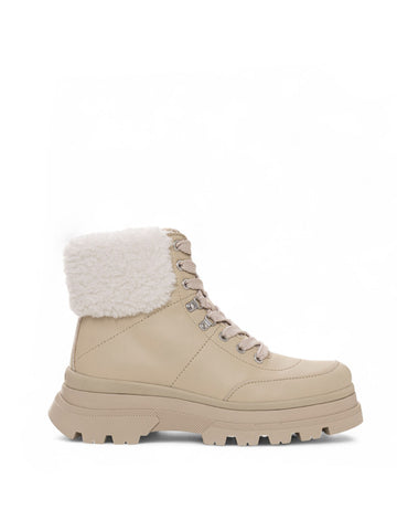 Scarponcino con lacci Foster Beige BOSS Donna