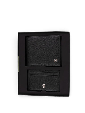 Set portafoglio e portacarte GB-OUTLINEB-4CC&CARD Nero BOSS Uomo