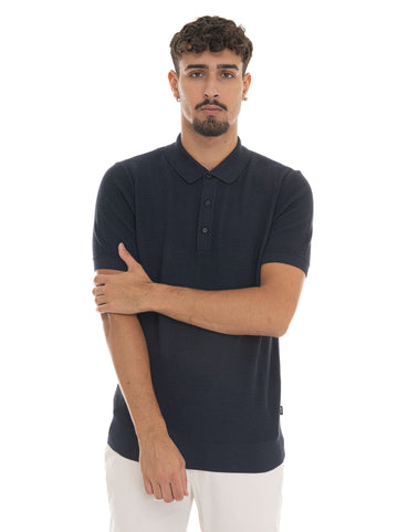 Polo manica corta  H-IANNOTTI Blu BOSS Uomo