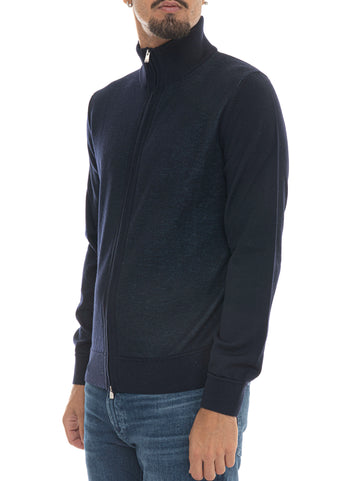Cardigan zip con doppio cursore  H-ILLARIONE Blu BOSS Uomo