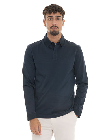 Polo manica corta H-PADO Blu BOSS Uomo