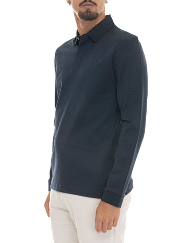 Polo manica corta H-PADO Blu BOSS Uomo